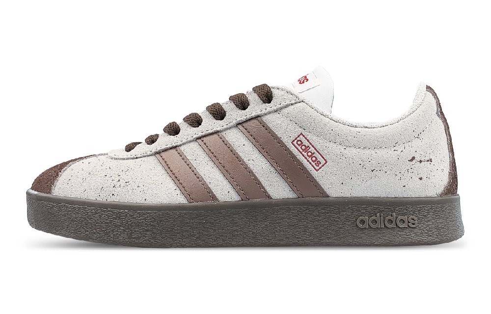 Adidas VL COURT 2.0 Cushioning, Wear Resistant Low Top Skateboard Shoes Unisex Gray Brown