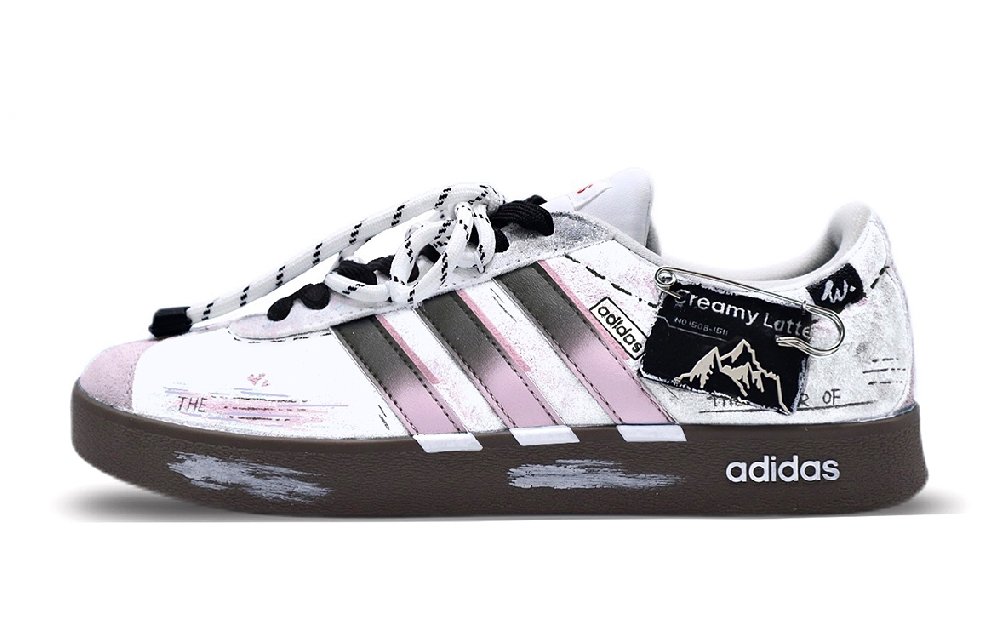 Adidas Neo VL Court Lifestyle Skateboard Shoes Unisex Low Top White/Pink