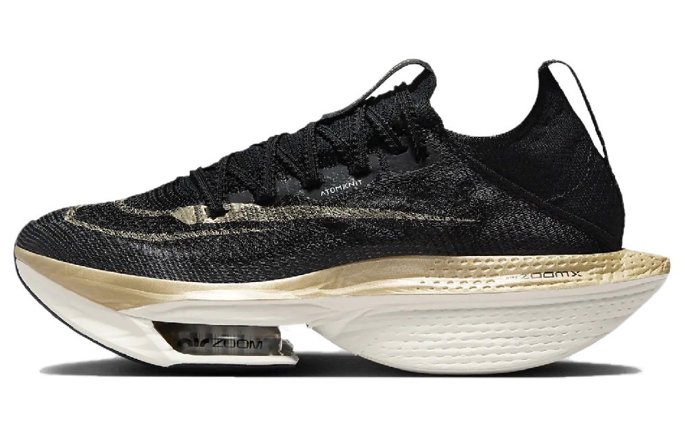 Nike Air Zoom Alphafly Next% 2 Black Metallic Gold Grain Women's