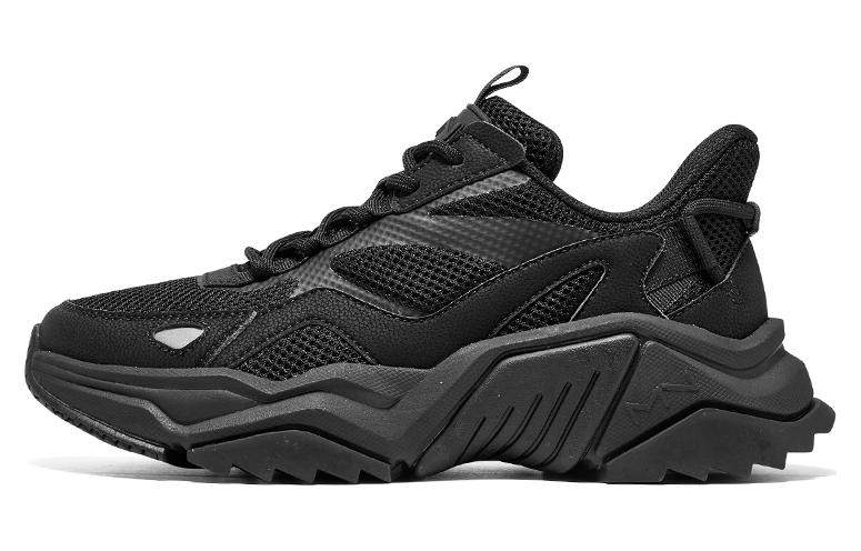 Skechers Cushioning Anti-Slip And Wear-Resistant Low-Top Chunky Sneakers Women's Black