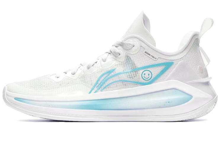 LiNing Liren 3 V2 Low Top Performance Basketball Shoes Unisex White Blue
