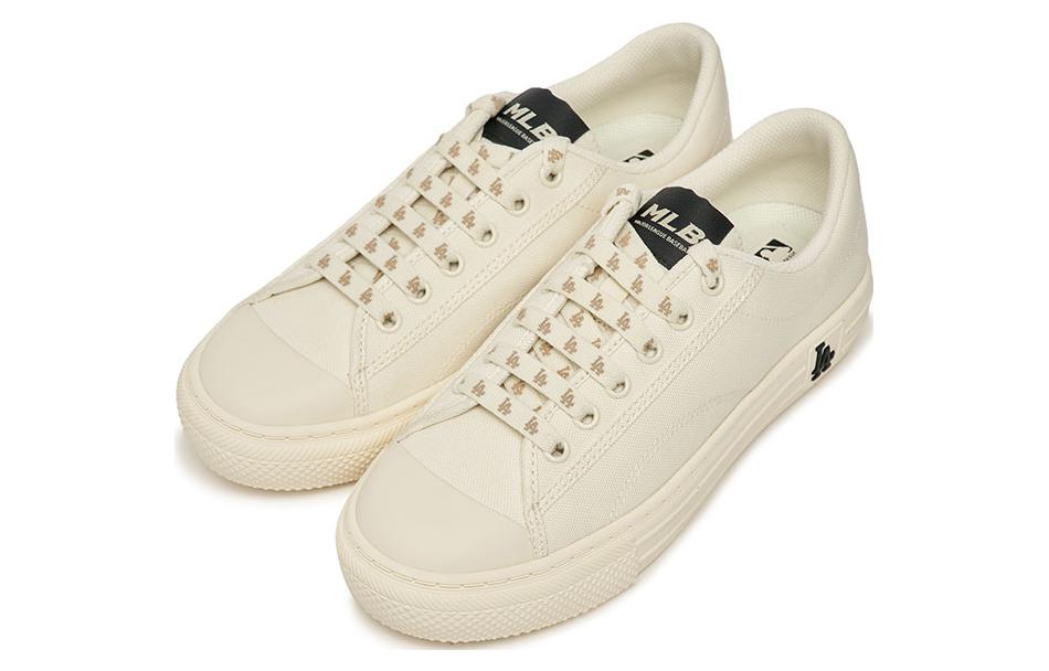 MLB Playball Anti-Slip Wear-Resistant Low-Top Canvas Shoes Unisex White