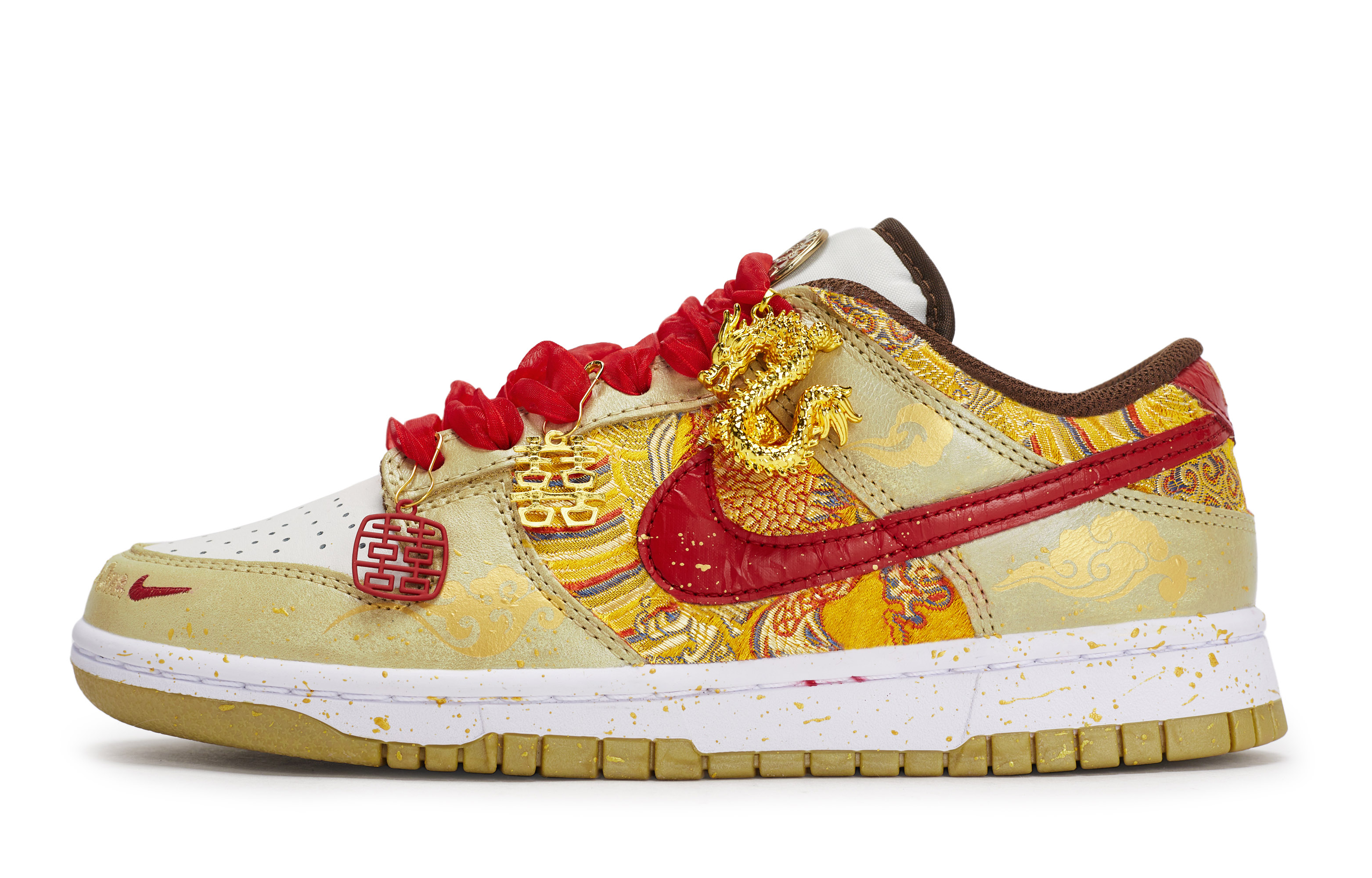Nike Dunk Skateboard Shoes Women's Low Top Beige/Red/Gold/Brown купить в интернет-магазине Yoocart с быстрой доставкой по России.