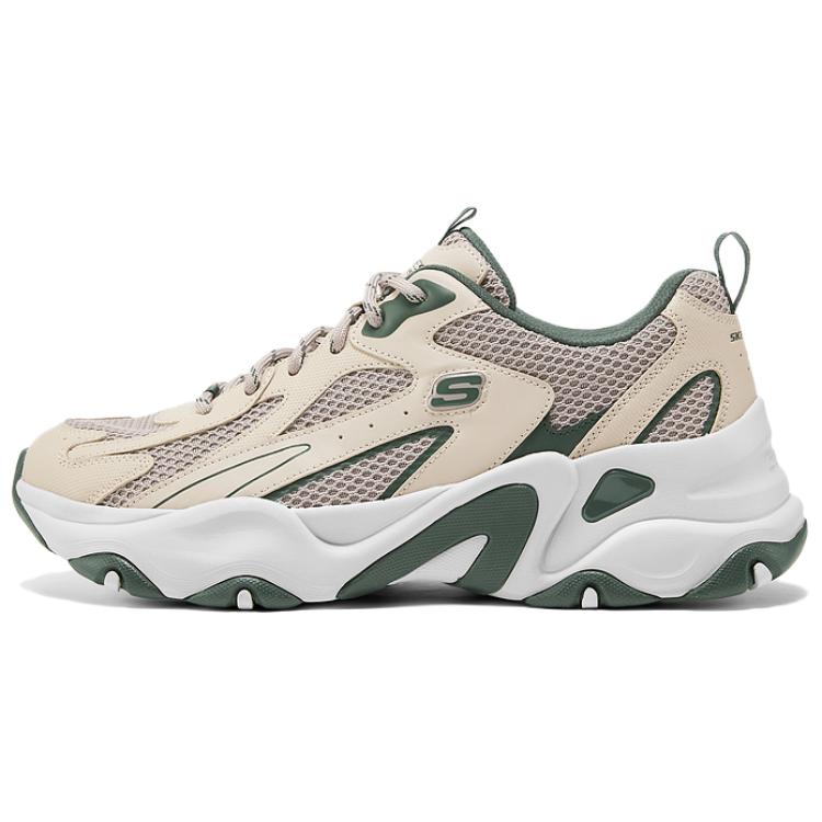 Skechers D'LITES 5.0 Abrasion Resistant Breathable Low top Casual Shoes Men's Beige White Green