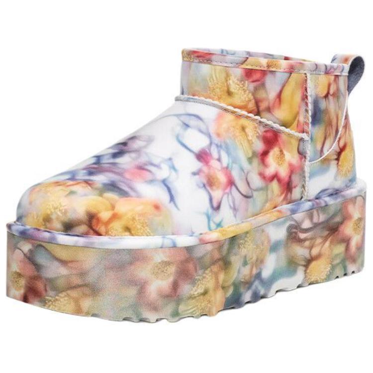 UGG Classic Ultra Mini Platform Boot Collina Strada Light Blue Floral