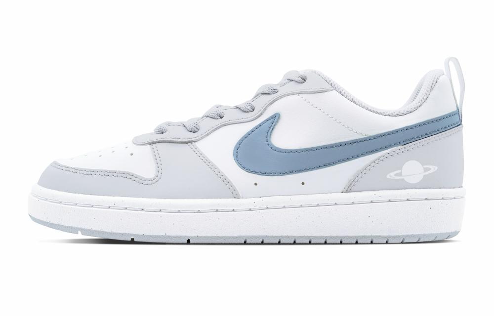 Nike Court Borough Skateboard Shoes Women's Low-Top White/Blue/Gray