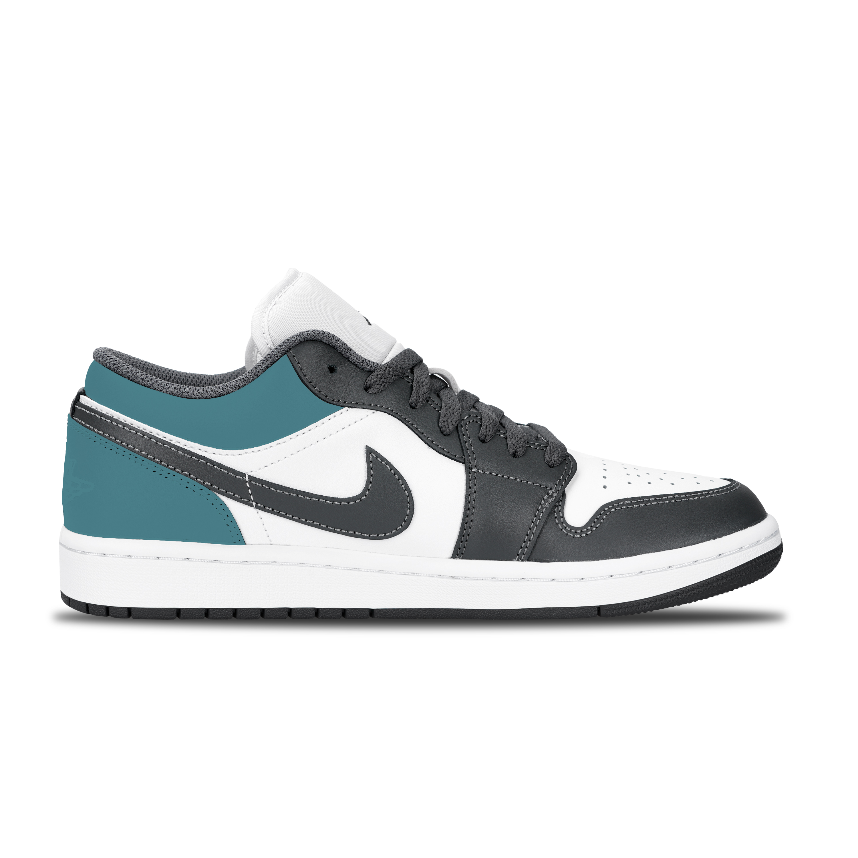 Jordan Air Jordan 1 Gray Blue Playful Abrasion Resistant Low top Skateboard Shoes Unisex Blue