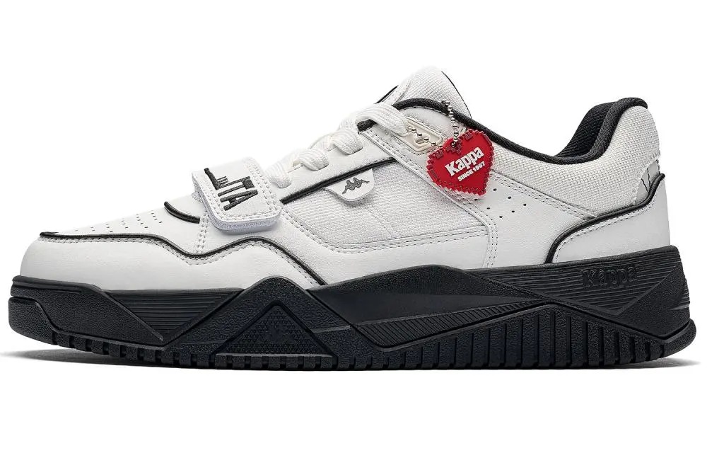 Kappa Street Style Avant Garde Back to Back Anti Slip Wear Resistant Low Top Skateboard Shoes Men's White Black