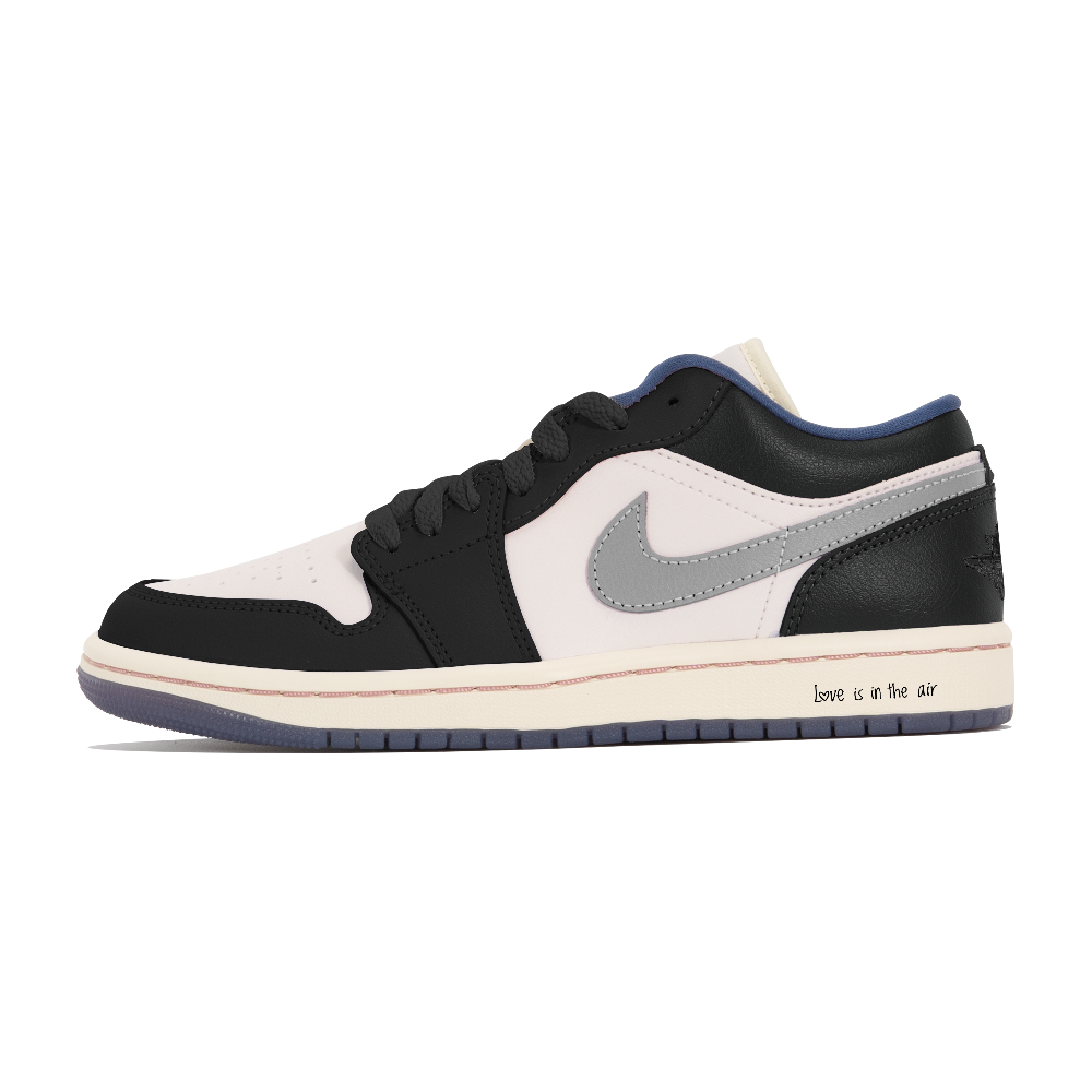 Jordan Air Jordan 1 Vintage Basketball Shoes Women's Low Top Black Gray Pink