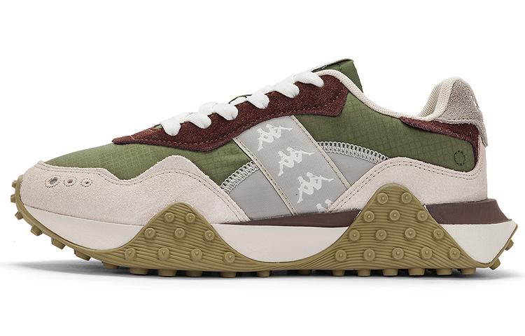 Kappa Low-Top Training Running Shoes Unisex Green White Brown Gray