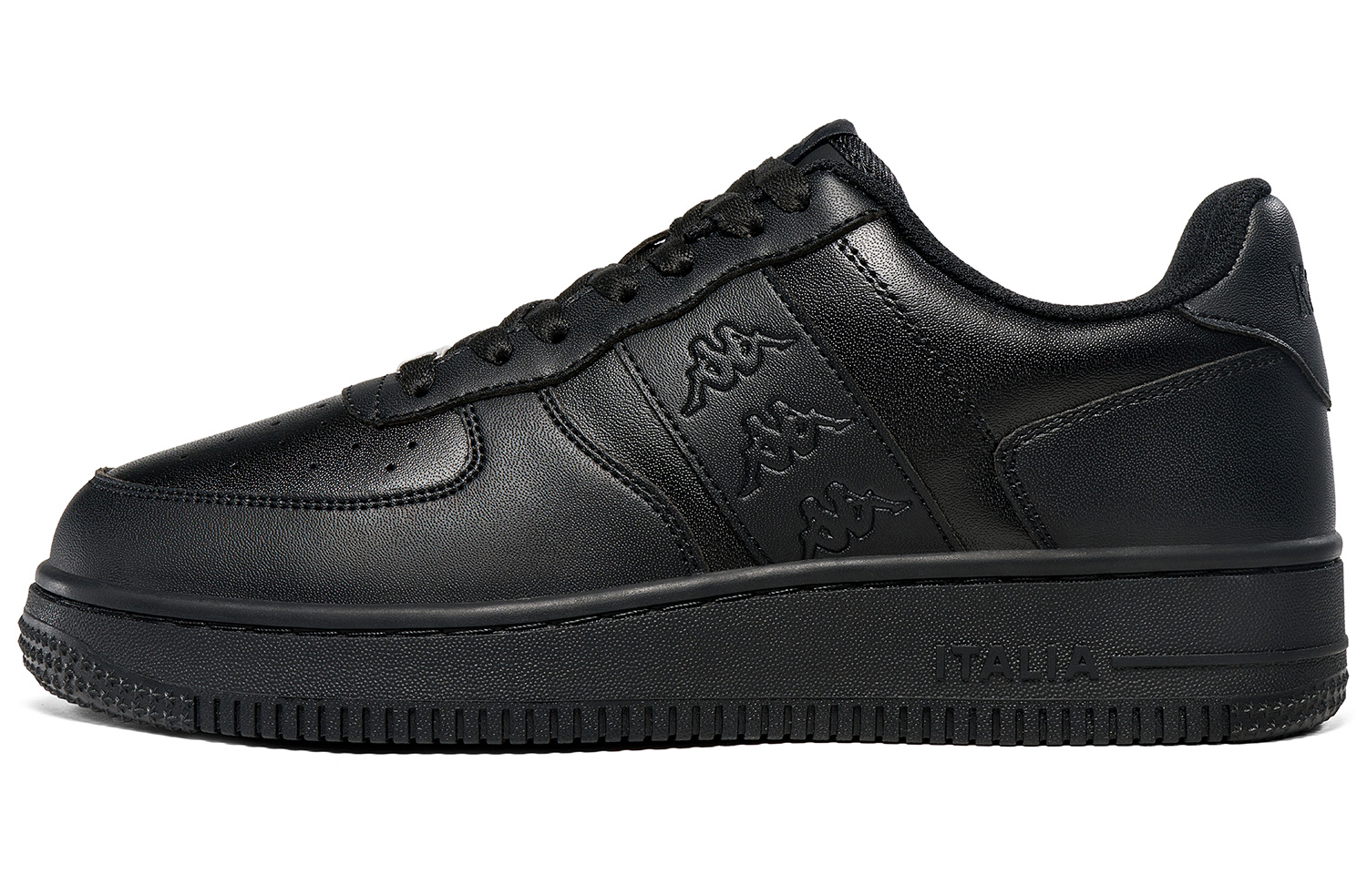 Kappa Back to Back Abrasion Resistant Lightweight Slip Resistant Low top Skateboard Shoes Unisex Black