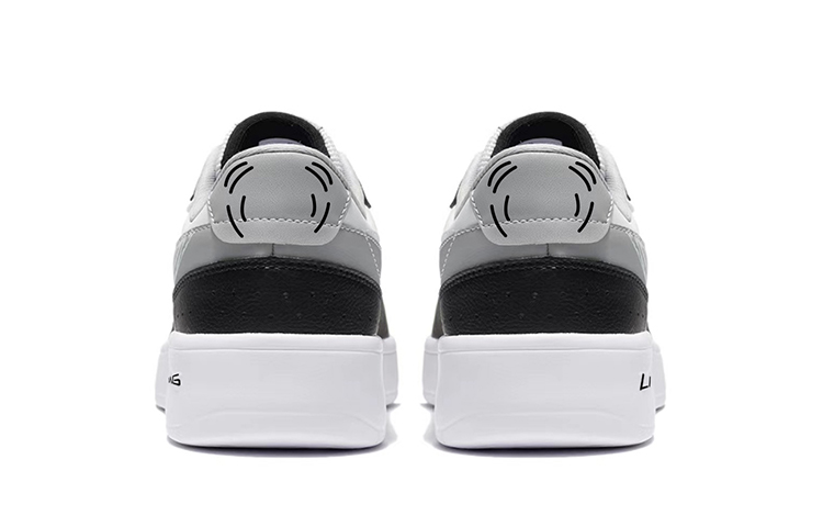 LiNing Low-Top Skateboard Shoes Men's Black White Gray купить в интернет-магазине Yoocart с быстрой доставкой по России.