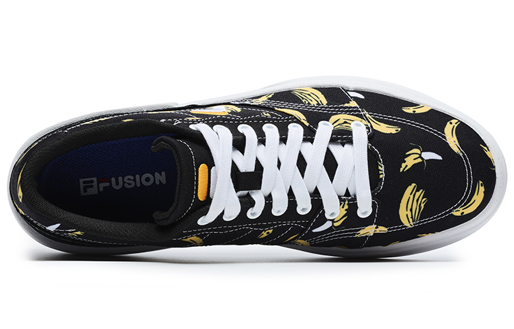 FILA FUSION Graphic Print Skate Shoes 'Black Yellow'