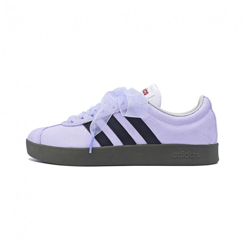Adidas Neo Vl Court Classic Slip-Resistant Low-Top Skateboard Shoes Unisex Lavender