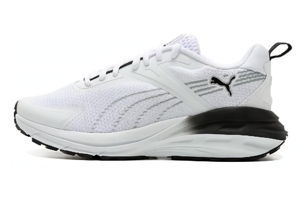 PUMA Abrasion Resistant Breathable Low Top Rubber Casual Running Shoes Unisex White Black
