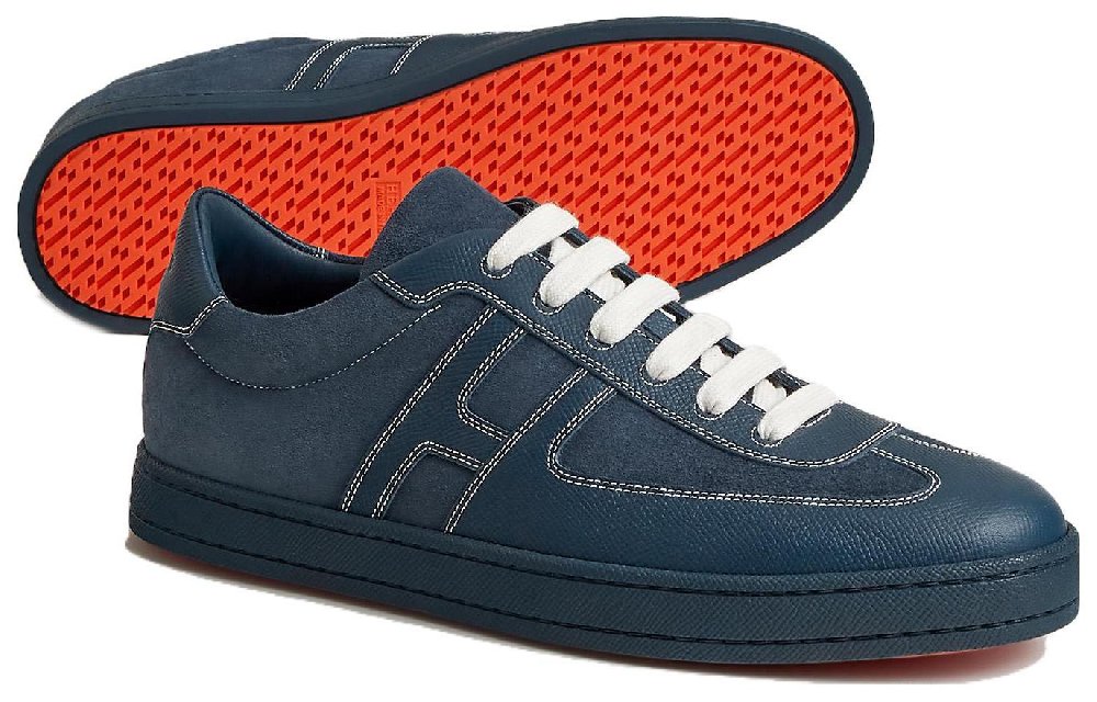 HERMES Boomerang Low-Top Skateboard Shoes Men's Blue
