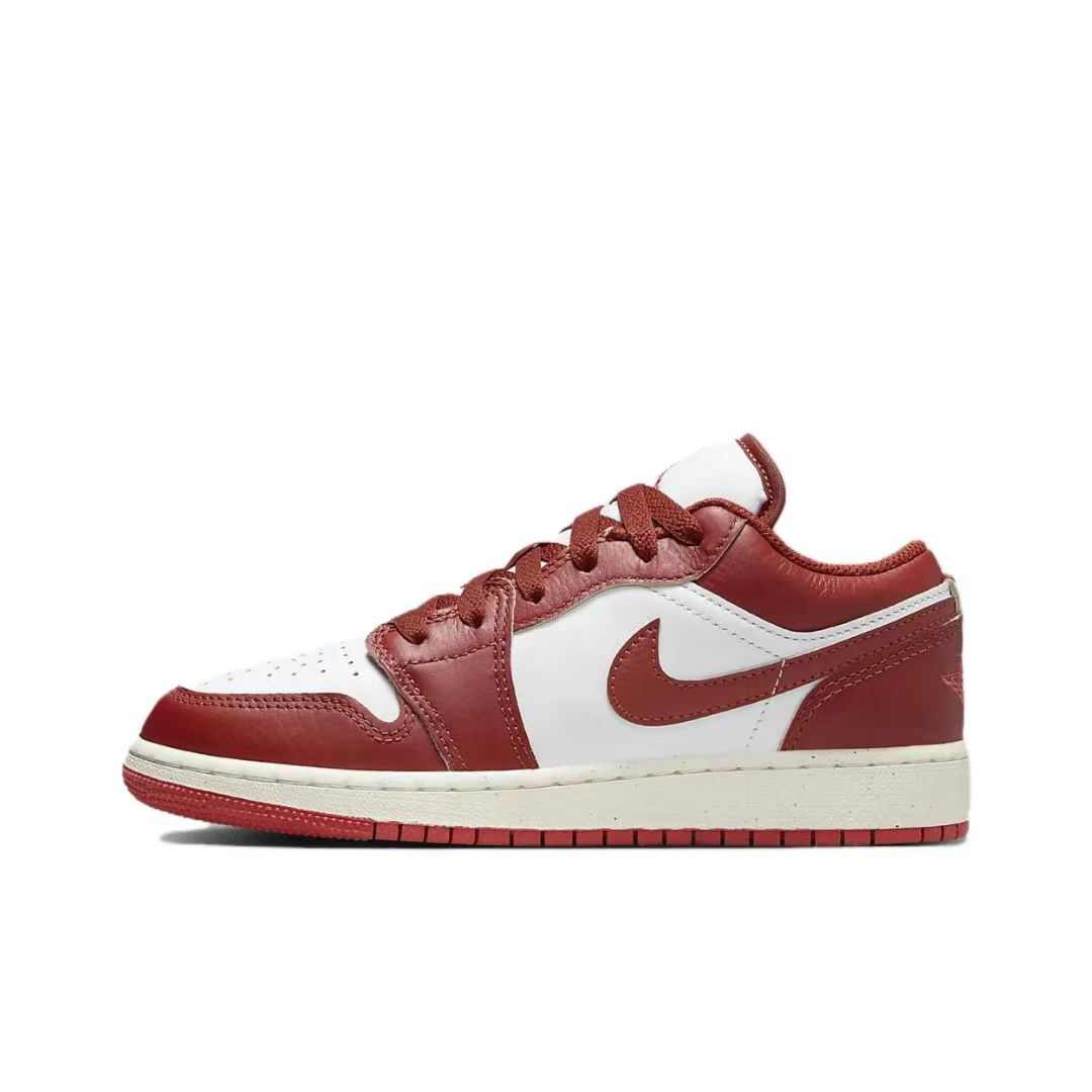 Jordan Air Jordan 1 Whale Heart Love Cushioned Slip-Resistant Low-Top Vintage Basketball Shoes GS White Red купить в интернет-магазине Yoocart с быстрой доставкой по России.