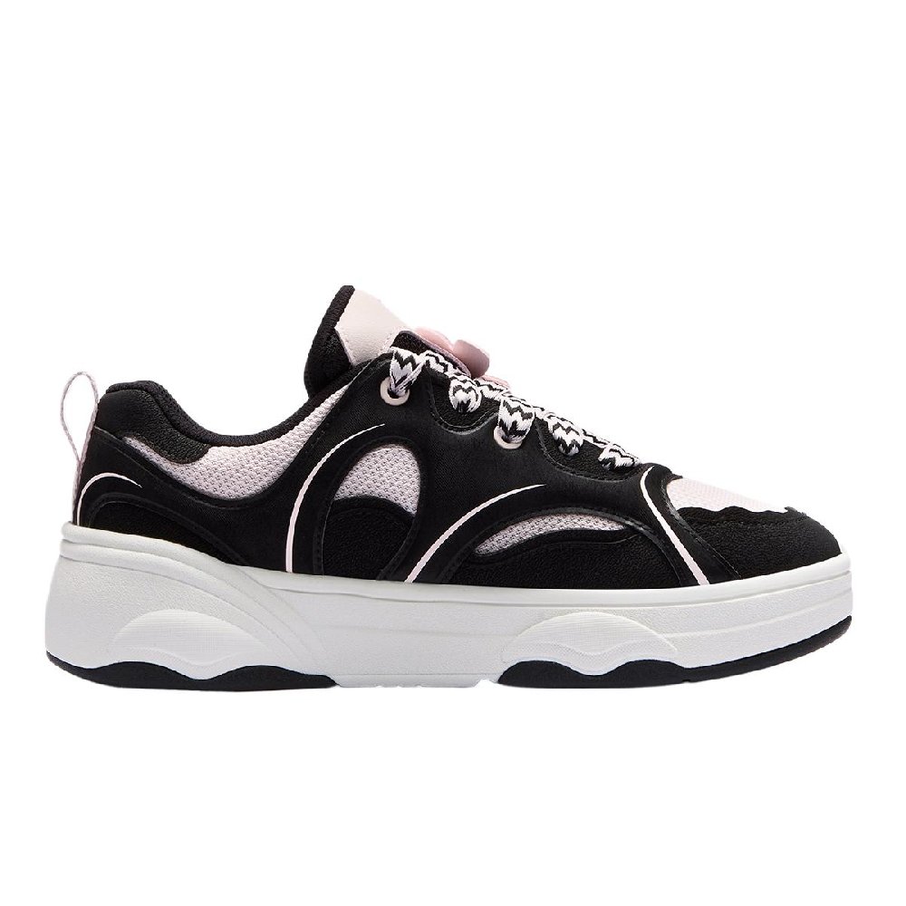 FILA FUSION WINDROUND DX Dancing Longboard Shoes Low Top Skateboard Shoes Women's Black White