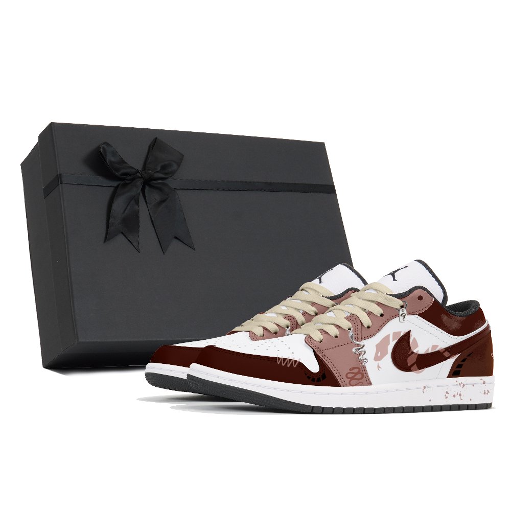 Jordan Air Jordan 1 Cushioning Slip Resistant Low Top Vintage Basketball Shoes Men's Red