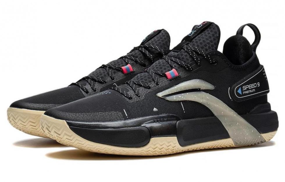 LiNing Speed 9 Premium Cushioning Anti-Slip And Wear-Resistant Coverage Support Low-Top Basketball Shoes Black