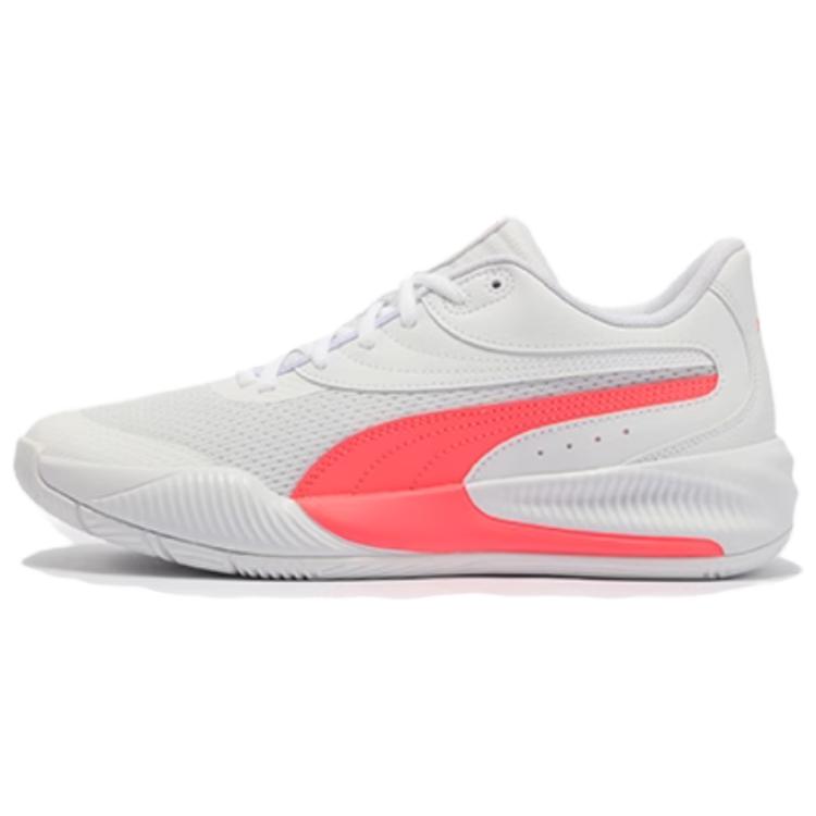 PUMA Triple Cushioning, Slip Resistant, Abrasion Resistant, Balance Low Top Basketball Shoes Unisex White Pink