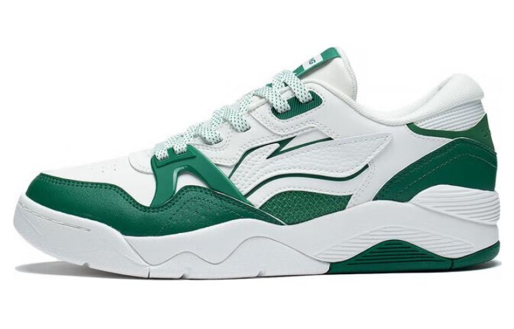 LiNing Basketball Culture OG 90 Durable Breathable Low-Top Vintage Basketball Shoes White Green