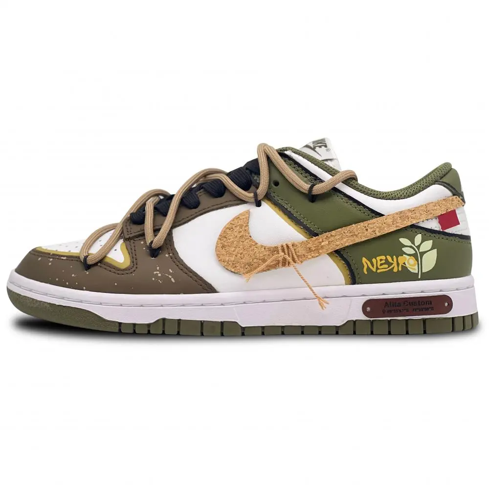 Nike Dunk Rotten Wood Pilgrimage Shock Absorbers Slip Resistant Low top Skateboard Shoes Unisex