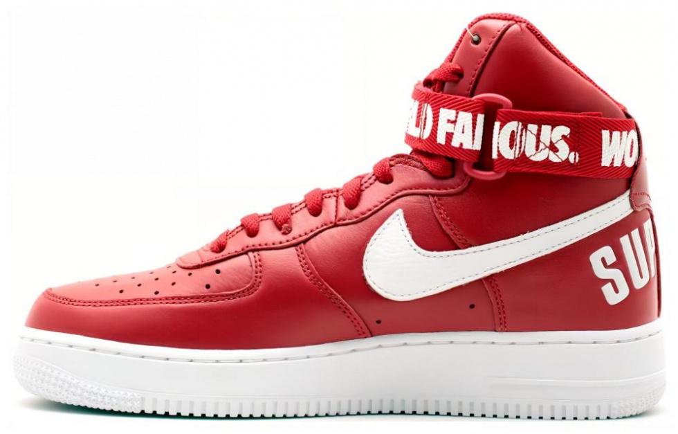 Nike Air Force 1 High Supreme World Famous Red