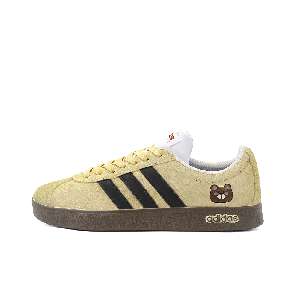 Adidas Neo Vl Court Oikkuao Amber Low Top Skateboard Shoes Unisex Yellow
