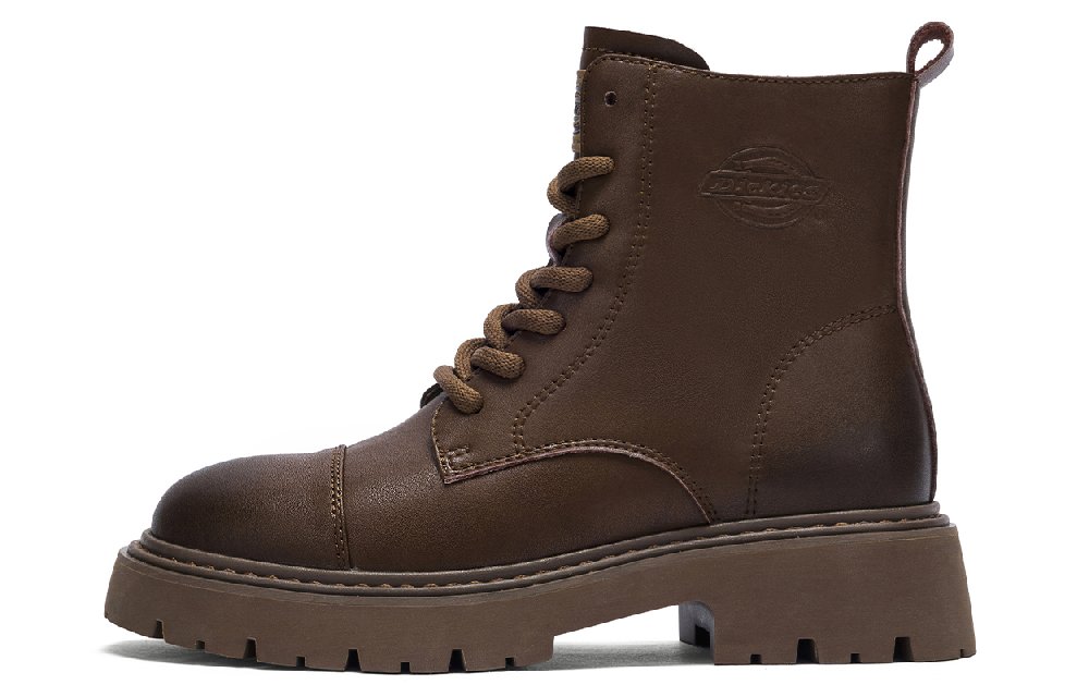 Dickies Fashion Vintage Versatile Martin Boot Women's Maillard Style Brown