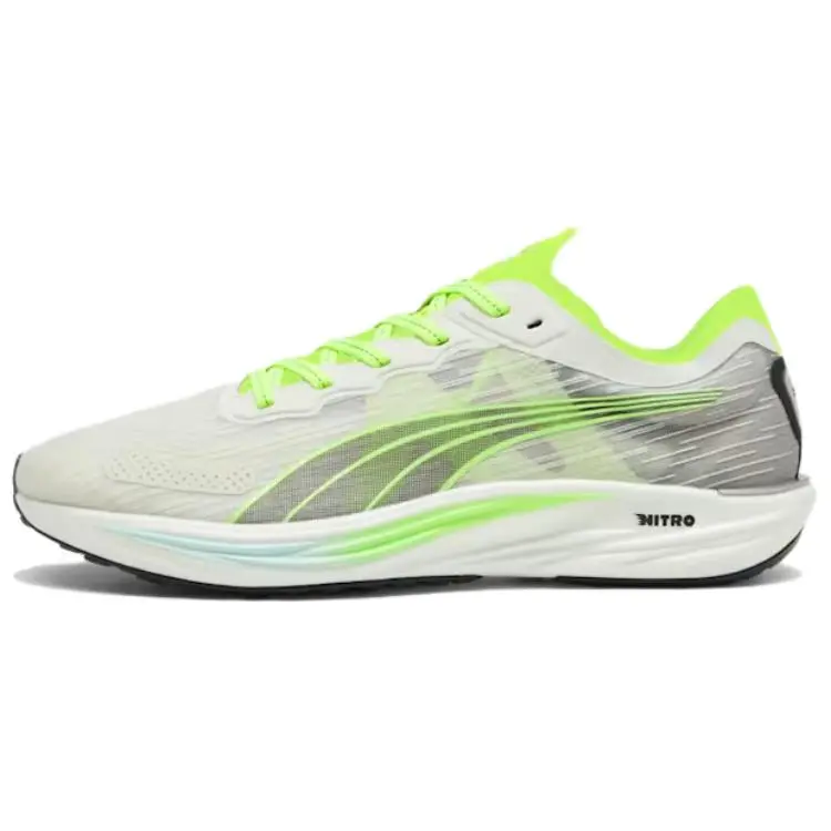 PUMA Liberate Nitro 2 Shock Absorbers Slip Resistant Low Top Running Shoes Men's Gray Green