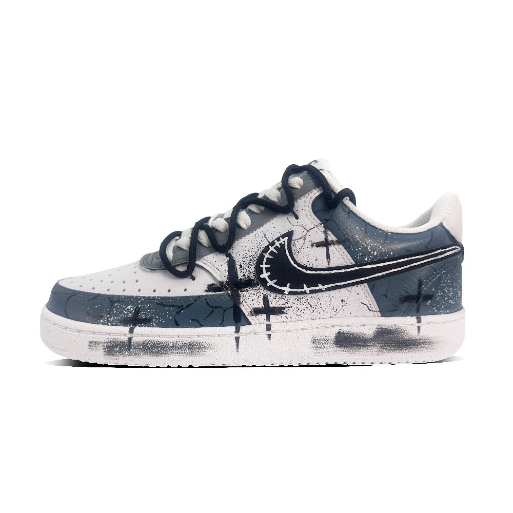 Nike Court Vision 1 Black Cross Covenant Anti-Slip Wear-Resistant Low-Top Skateboard Shoes Men's Black