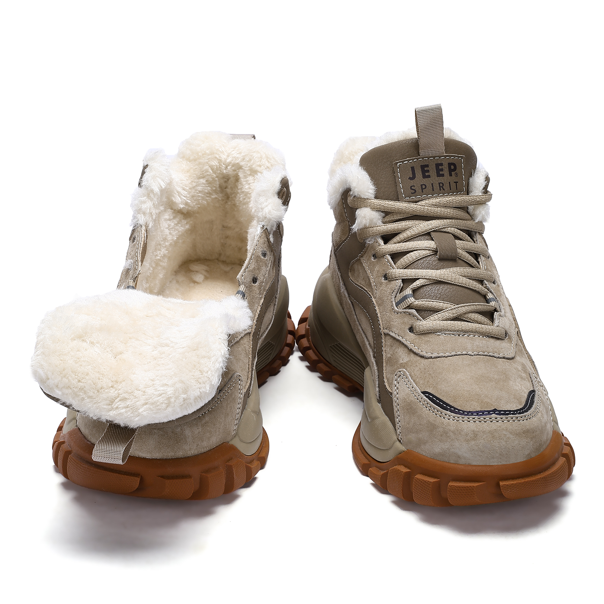 JEEP SPIRIT Thermal Abrasion Resistant Snow Boots Men's Sandstone купить в интернет-магазине Yoocart с быстрой доставкой по России.