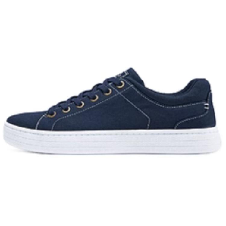 Skechers Bob's Wear resistant And Lightweight Low Top Canvas Shoes Men's Blue