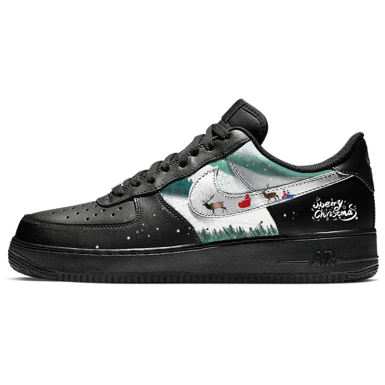 Nike Air Force 1 Anti-Slip And Wear-Resistant Lightweight Low-Top Skateboard Shoes Unisex Black White