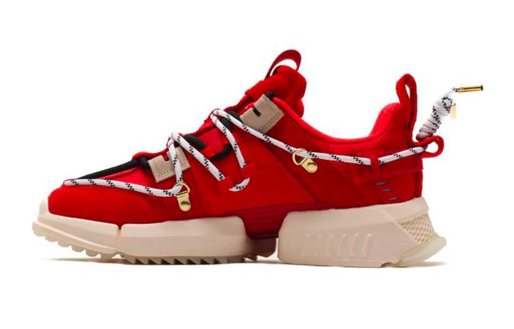 Atmos x LiNing Pan Gu Titan 20SP-S Cushioned Slip-Resistant Low-Top Casual Shoes Women's Red