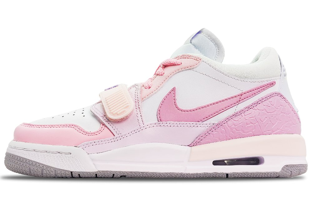 Jordan Legacy 312 Low-Top Vintage Basketball Shoes GS Pink White