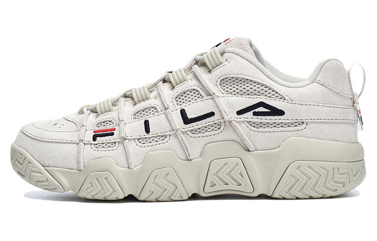 FILA FUSION BARRICADE Cushioned Wear-Resistant Breathable Coverage Low-Top Basketball Shoes Women's Beige