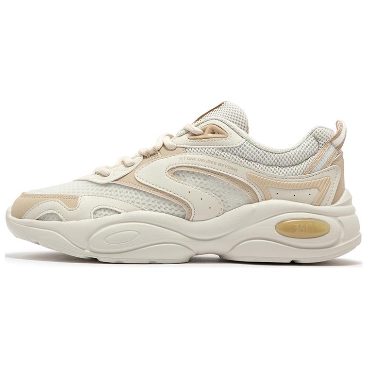 361° Abrasion Resistant Breathable Low Top Chunky Sneakers Men's White Yellow