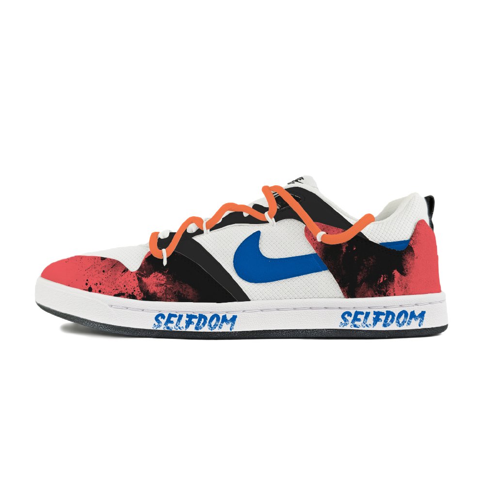 Nike SB Alleyoop Abrasion Resistant Low Top Skateboard Shoes Men's Black Blue Red