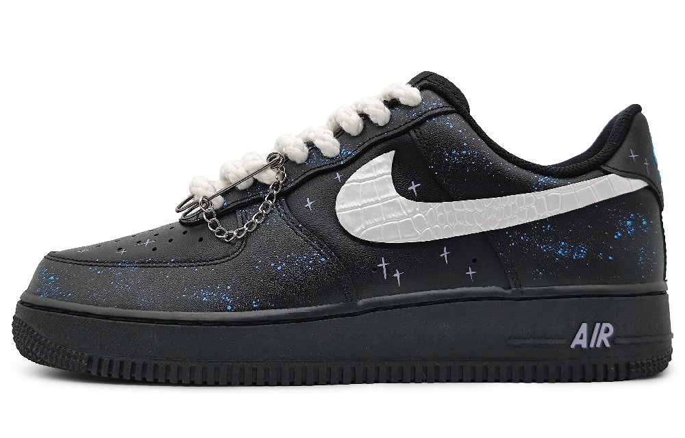 Nike Air Force 1 Low 07 Air Force 1 Low-Top Skateboard Shoes Men's Blue Black Silver