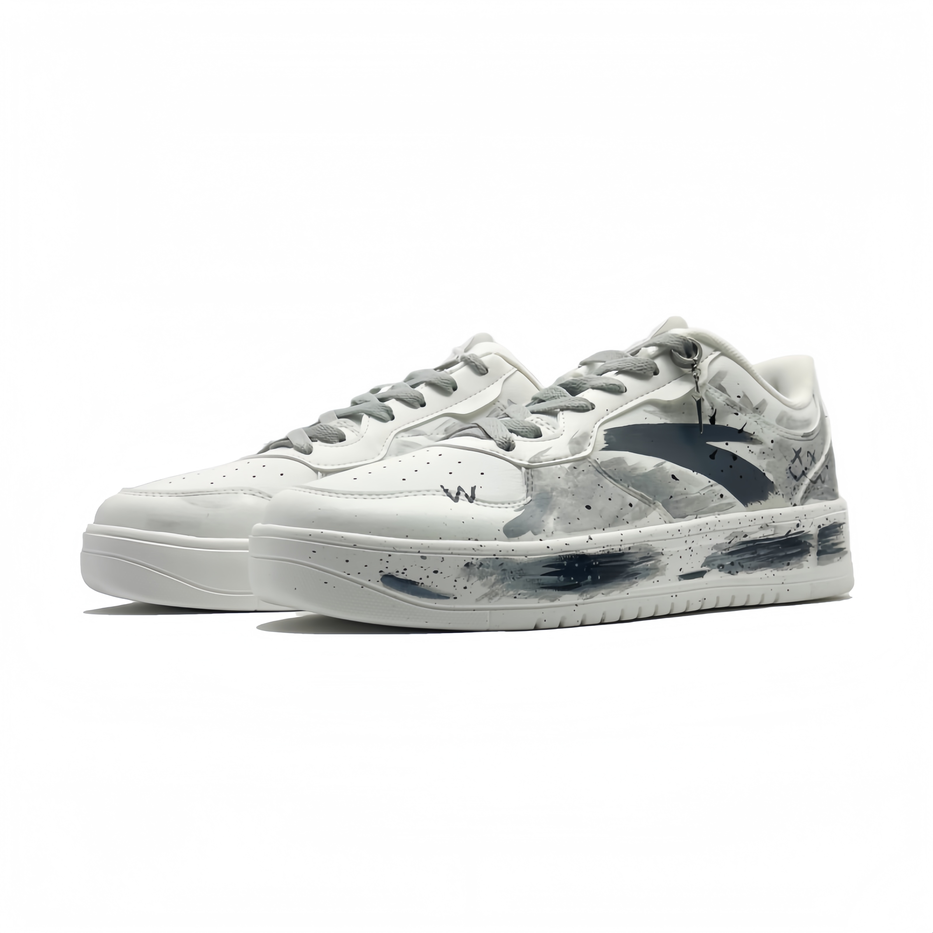 Anta Relaxed Thermal Slip Resistant Cushioning Low Top Skateboard Shoes Unisex Gray White купить в интернет-магазине Yoocart с быстрой доставкой по России.