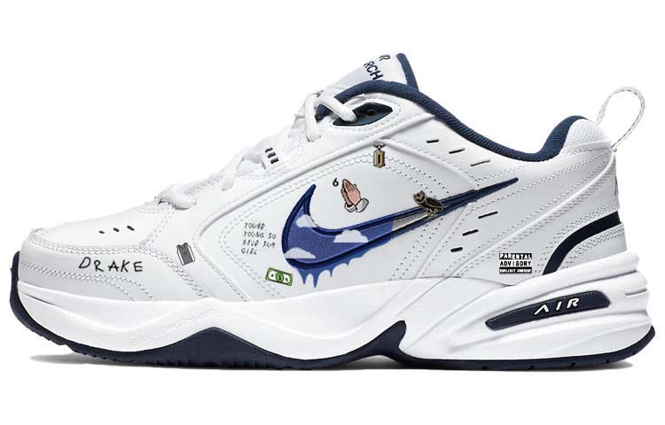 Nike Air Monarch 4 Low-Top Chunky Sneakers Unisex Blue White