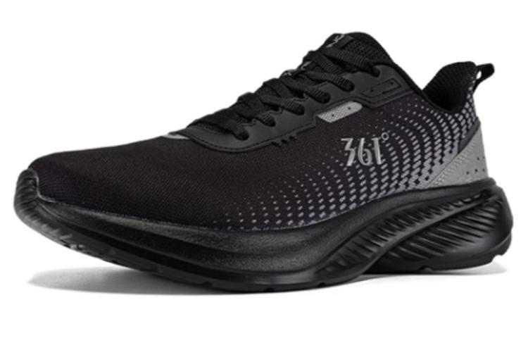 361° Cushioning, Slip Resistant, And Breathable Low Top Casual Running Shoes Men's Black Gray