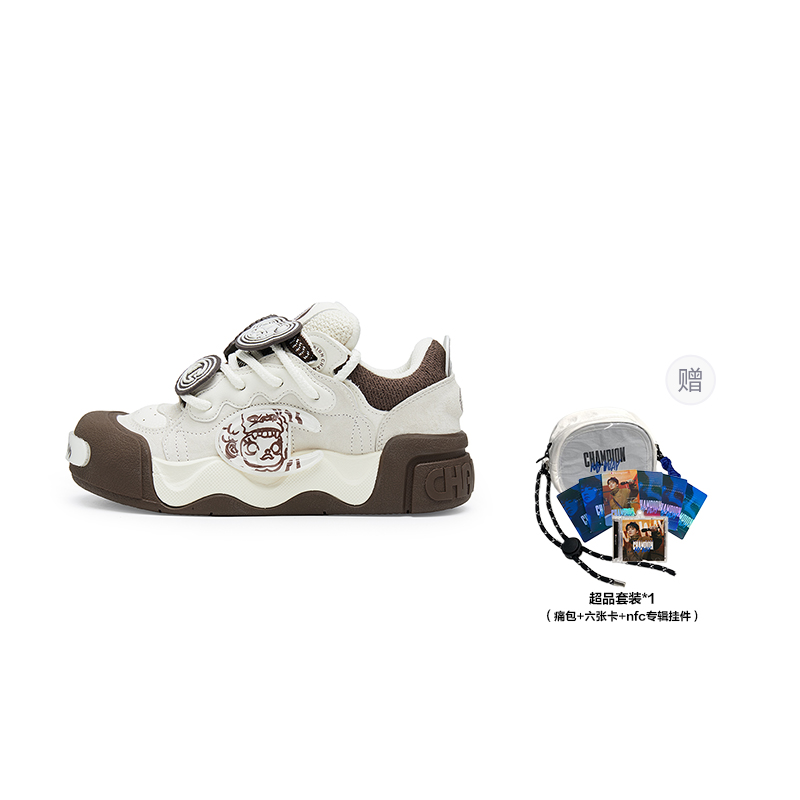 POP MART x Champion Low Top Skateboard Shoes Men's Coffee Brown купить в интернет-магазине Yoocart с быстрой доставкой по России.
