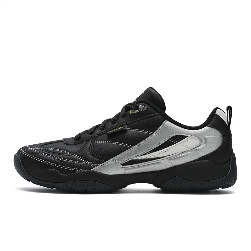 FILA FOUNTAIN Shoes Wear resistant And Lightweight Low Top Casual Shoes Men's Black Silver