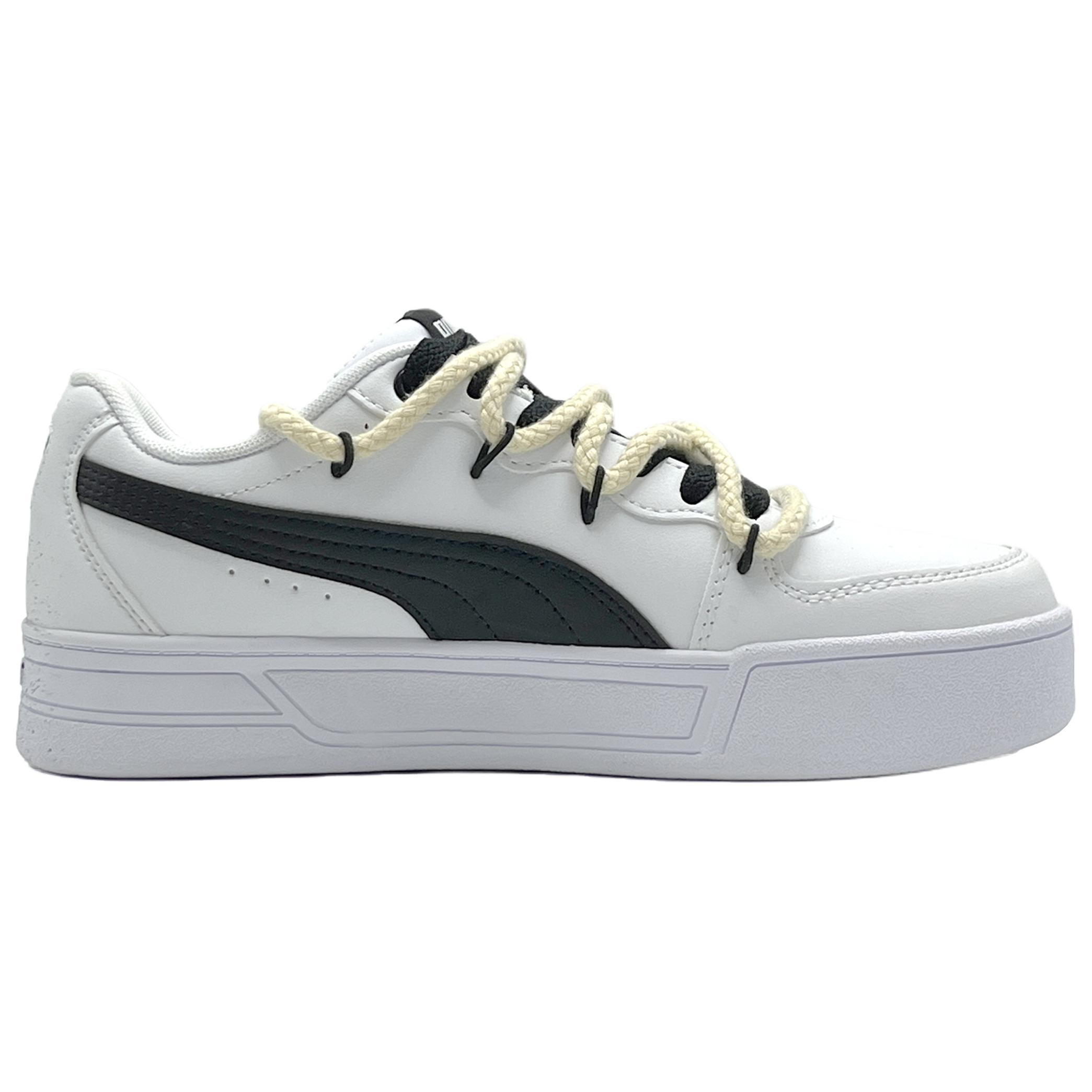 PUMA Skye Time Graffiti Cushioning Abrasion Resistant Lightweight Low top Skateboard Shoes Women's White Black