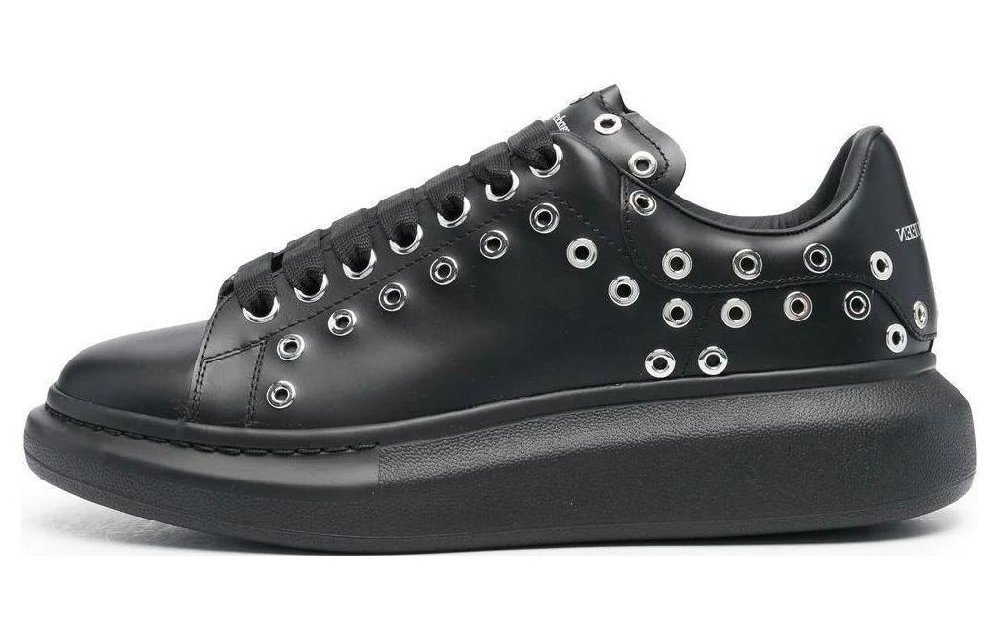 Alexander McQueen Oversized Black Silver Eyelets