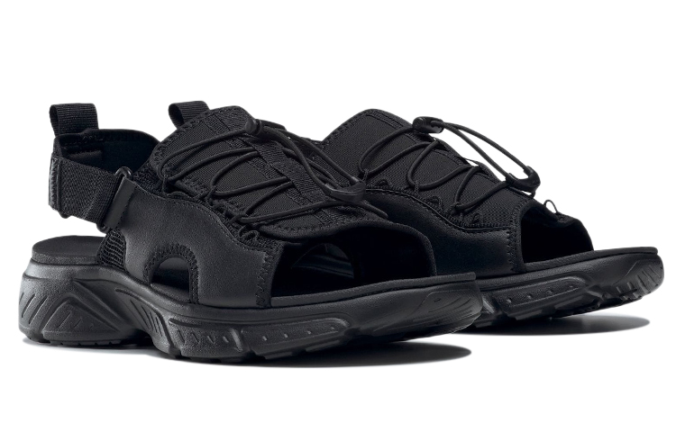 Reebok Hyperium Slides Athleisure Casual Sports Sandals Unisex Black