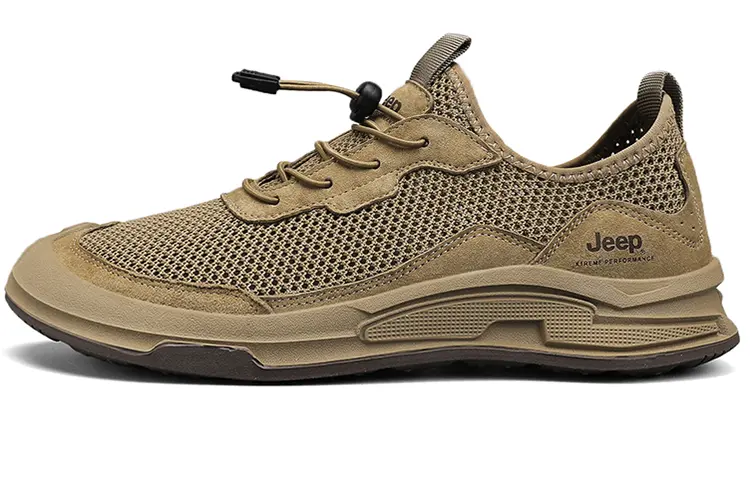 Jeep Breathable Low Top Casual Shoes Men's Brown